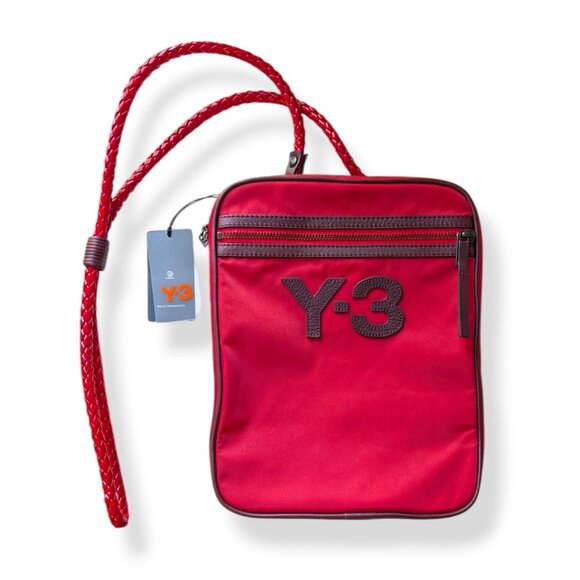 Y 3 by Yohji Yamamoto retro cyber Y2K nylon red cross body messenger bag  NWT - Picture 1 of 11